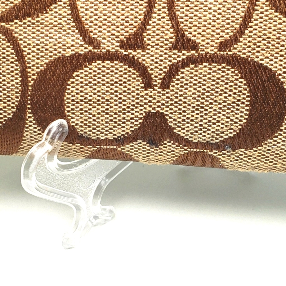 Coach Brown Signature C Canvas Wallet - image 6